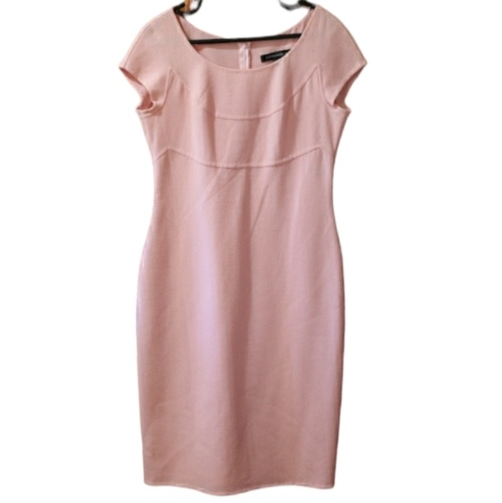 Carmen Mark Valvo Vintage Pink Career Shift Dress 10
